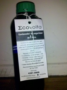 Contenedor ecológico para pilas